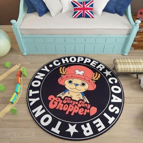 3D One Piece Carpet Luffy Chopper Rug Large Mat Doormat Circle Japan Anime Carpet Kids Rugs for Bedroom Room Rug Area Rugs