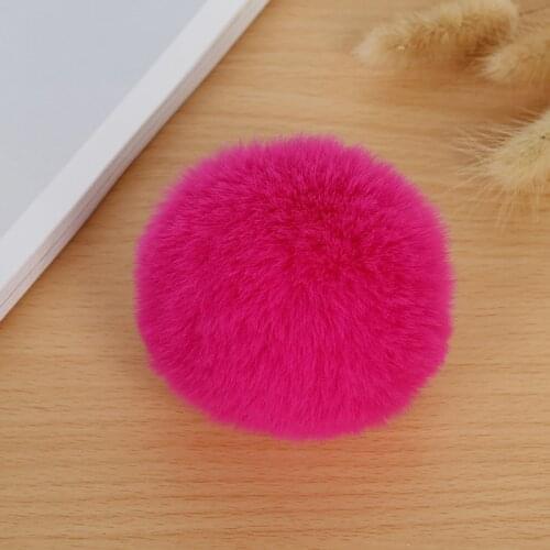 8cm Fur PomPom DIY KeyChain Imitation Rabbit Hair Bulb Bag Pom Pom Ball Key Chain Pendant for DIY Jewelry Gift Accessories