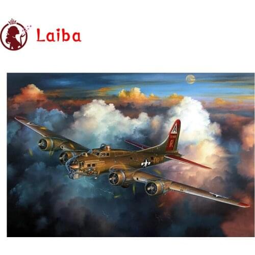 Diamond Mosaic Fighter Clouds round drill Cross Stitch Diamond Embroidery Art Painting Full Square Decor For Home