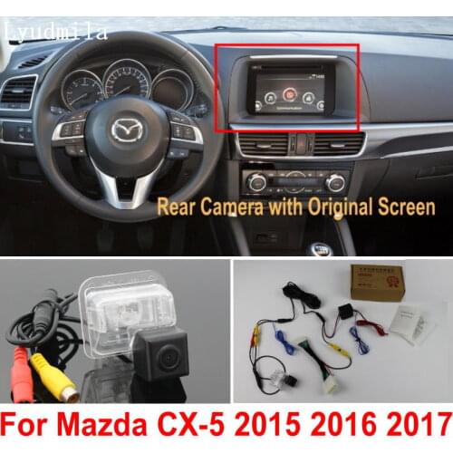 Car Rearview Camera Connect Original Screen FOR Mazda CX5 CX-5 CX 5 2015 2016 2017 Reverse Backup Camera RCA Adapter Connector