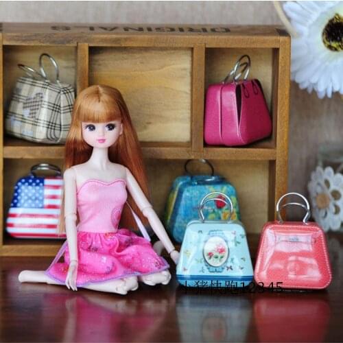 Free Shipping 1/6 doll bag Dollhouse 1/6 doll Furniture box Doll Accessories Blyth Momoko Licca OB Azone Doll House For Barbie