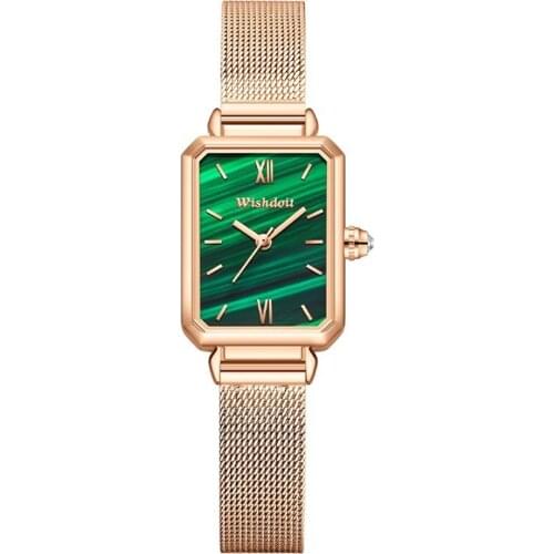 Montre Femme New WISHDOIT Fashion Ladies Waterproof Quartz Wrist Watch Top Brand Luxury Girl Clock Relogio Feminino Green