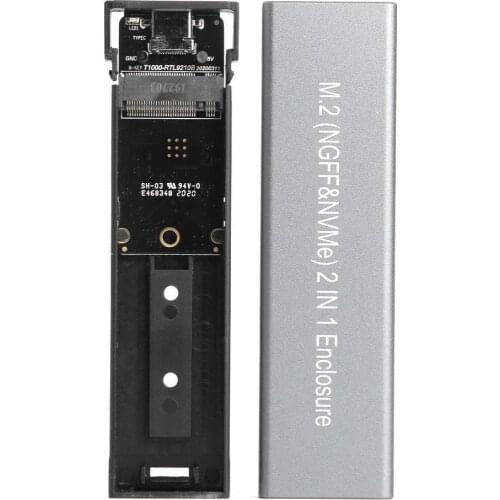 M2 SSD Case NVME Enclosure M.2 to USB Type C 3.1 SSD Box signal NGFF PCIE For Dual M/B Case Key NVME SATA Disk SSD Adapter Y9R2