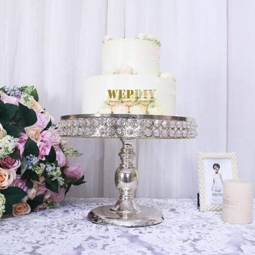 Gold silver Mirror cake stand Electroplating Metal cupcake stand wedding party dessert table decoration