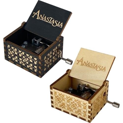 Wooden retro Music Box, Can Be Used for Friends, Daughters, Sons, Christmas, Birthday Gifts, Halloween and New Year Gifts