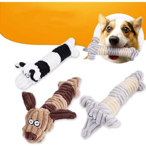 Pet Dog Toy Plush Sound Squeaker Toys for Dog Cat Sheep Elephant Stuffed Durable Dogs Chew Toy Dolls Animal Training Products