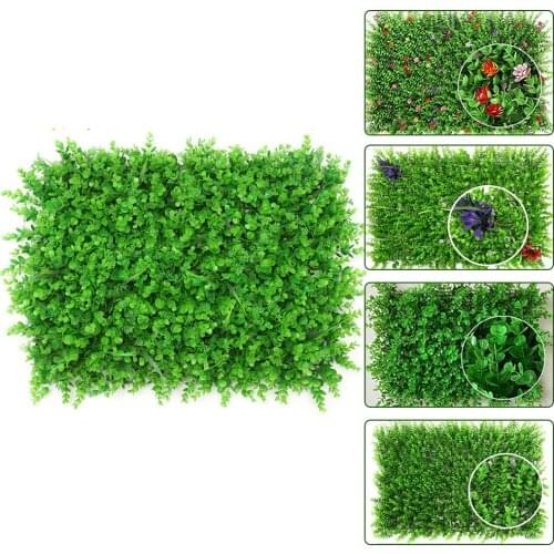Artificial Plant Wall Eucalyptus Grass Flower Wall Home Wedding Hotel Outdoor Decoration Office Soft Decor Garden Decoration