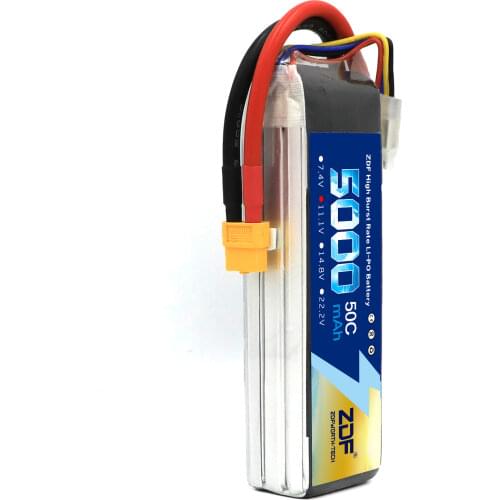 ZDF 5000mAh LiPo Battery 11.1V 3S RC LiPo Battery for rc car LiPo 3S lipo 50C with T & XT60 Plug For RC Heli Drone Car Boat