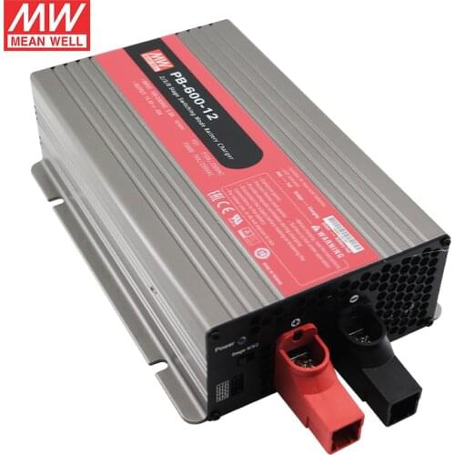 MEAN WELL 600W 14.4V 40A Battery Charger PB-600-12 2/3/8 stage Switching Mode Battery Charger Built-in active PFC