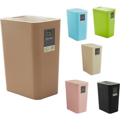 SHGO HOT-12L Bathroom Trash Can Toilet Kitchen Waste Bin Dustbin Garbage Bin Press Lid