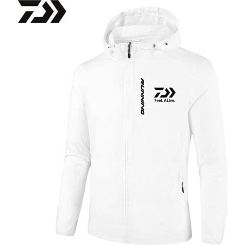 2021 Daiwa Summer Autumn Men Outdoor Fishing Shirt UV Sun Protection Quick Drying Suncreen Clothes Hoodie Hiking Cycling Coat