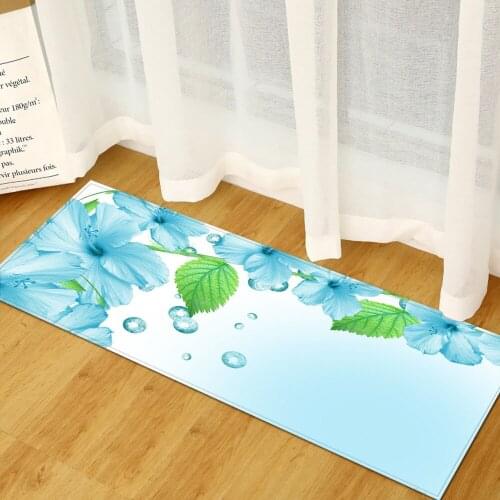 Printed Living Room Floor Mats Green Leaves Home Decor Mats Kitchen Rug Washable Soft Bedroom Play Mat Hallway Shoes Off Doormat