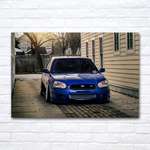Wall Art Canvas Painting Subaru WRX STI Sports Car Poster Prints Modern Aesthetic Room Decor Picture