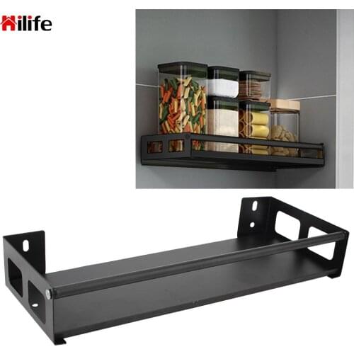 Wall Mounted Bathroom Wall Hanging Seasoning Bottle Storage Rack Spice Shelves Kitchen Organizer Free Perforated With Glue