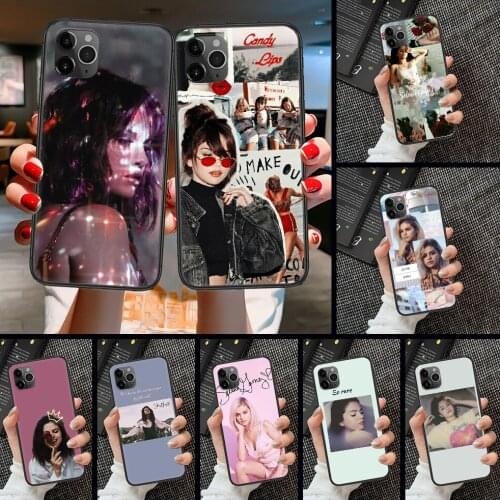Selena Gomez Phone Case Cover Hull For iphone 5 5s se 2 6 6s 7 8 12 mini plus X XS XR 11 PRO MAX black fashion coque 3D