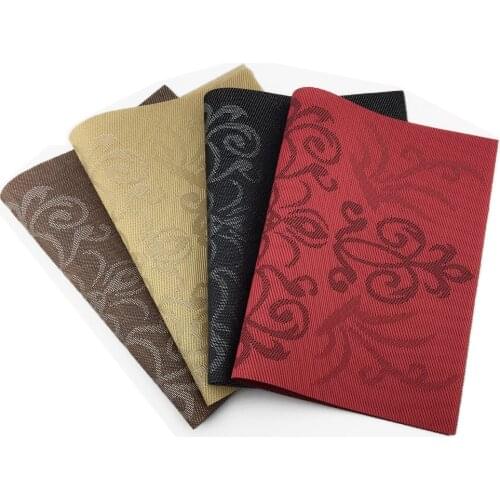 4colors Pvc Placemat Royal Luxury Dining Table Mat Set Table Bowl Pad Napkin Dining Table Tray Mat 4Pcs Coasters Kids Table Set