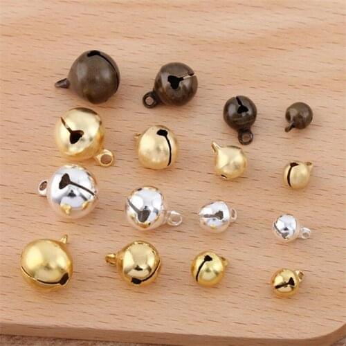 BASEHOME 100pcs Jingle Bells Charms Pendants Hanging Christmas Tree Ornaments Christmas Decorations Party DIY Crafts Accessories