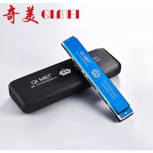Adult 28-hole Wide-range Professional Competition Beginner Students Polyphonic C Harmonica