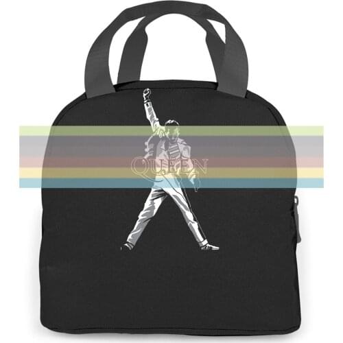 QUEEN Freddie Mercury Legendary Pose Rock Band New Brand- women men Portable insulated lunch bag adult