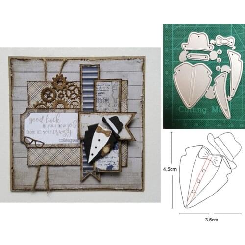 Craft dies Suit bow tie metal cutting dies cut die mold decoration Scrapbook dies knife mould blade punch stencils dies new 2021