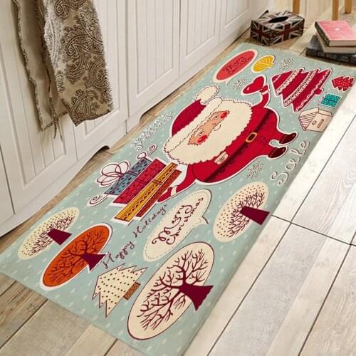 Christmas Rug 3D RUG Hallway Carpets and Rugs for Bedroom Living Room Carpet Kitchen Bathroom Anti-Slip Floor Mats 3D Mat