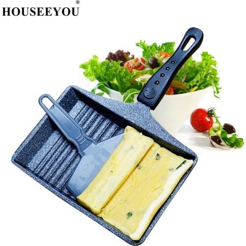 Egg Roll Pan Maijishi Non Stick Frying Pan Household Small Pancake Pan Yuzi Burning Fried Steak Square Thousand Layer Cake Pan