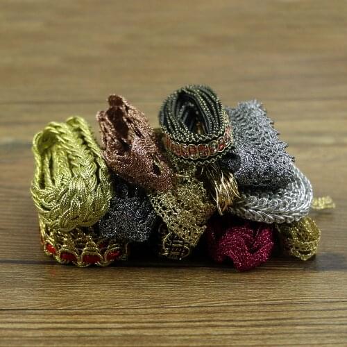 Random mixed 10 yards Gold code fashion DIY gold lace weave pattern exquisite handmade DIY accessories