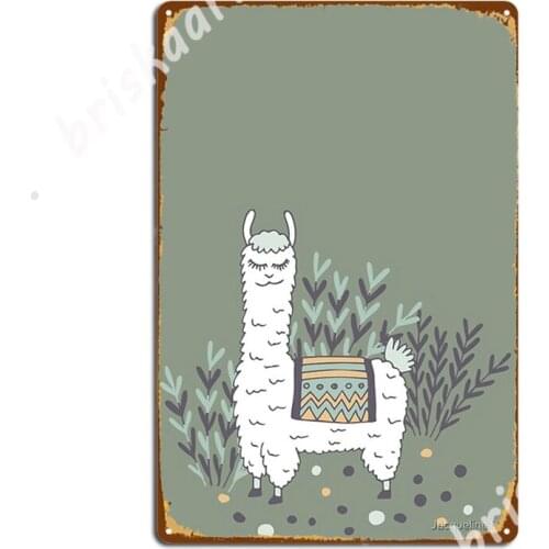 Smug Llama Metal Signs Wall Mural pub Garage Vintage Painting Décor Tin sign Posters