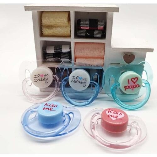 5PCS/LOT Reborn doll Accessories Baby Doll Pacifiers Dummy Magnet Pacifier For Rebornbaby