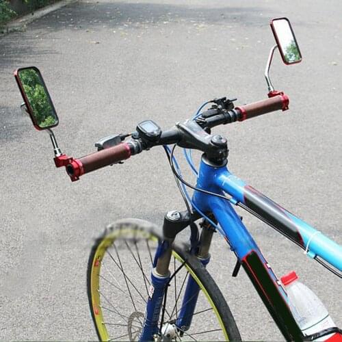 Bicycle Rotating Rear View Mirrors 1 Pair Rearview Handlebar Mirrors With Large Viewing For BTM Road Bike Motorcycle Cycling