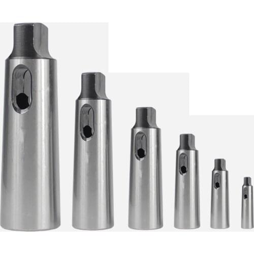 Reducer Sleeve MT1 MT2 MT3 MT4 Flat Tail Mo Style Arbor Drill Morse Chuck Tapered Shank Drill Middle Milling Tool Lathe Reducer