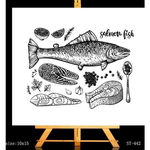 ZhuoAng Rich food Clear Stamps/Silicone Transparent Seals for DIY scrapbooking photo album Clear Stamps 10*15cm