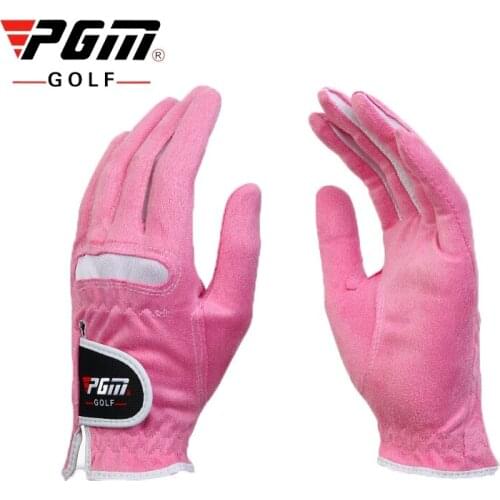 1Pair Women Abrasion Golf Gloves Left And Right Hands Sports Gloves Ladies Full Fingers Mittens for Golf D0016