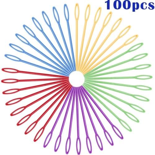 100pcs Bodkin Large Sewing Needles Gold Eye Pins Embroidery Tapestry Hand Sewing Needle Tools Wool DIY PIN