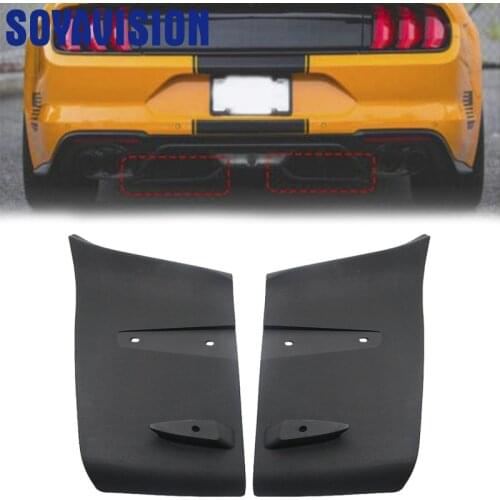 2pcs ABS Rear Bumper Lip Air Diffuser Valance Foil Kit For Ford For Mustang 2018 2019 GT R Style