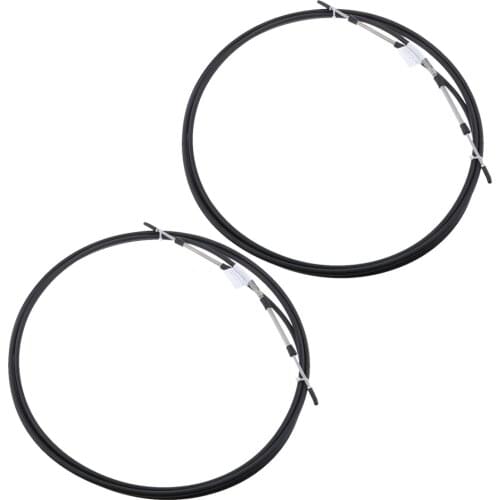 2pcs Black Remote Control Lever Control Box Cable For Yamaha Outdoor 13 FT