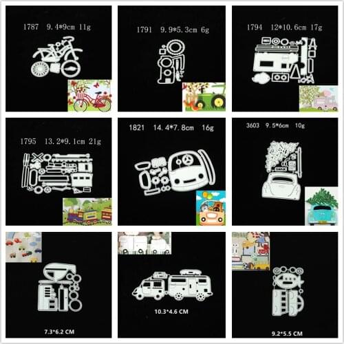 25 Styles) 2021 Baby Carriage Metal Cutting Dies DIY Scrapbooking Paper Photo Album Crafts Cars Mould Card Blade Punch Stencils