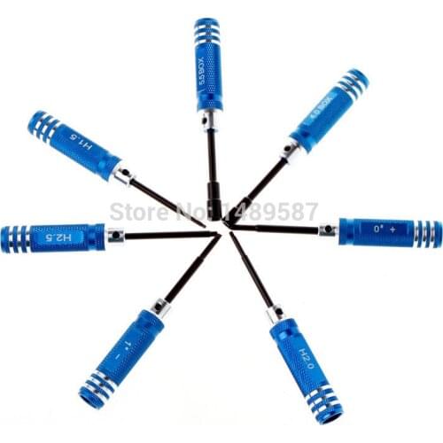 7PCS Hex RC helicopter plane Car screw driver tool kit 1.5mm 2.0mm 2.5mm 4.0mm 5.5mm 2.8mm 2.8mm