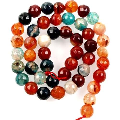 Natural Stone Faceted multicolor Transparent Charm Mixing Loose Beads For Jewelry Making Needlework Bracelet DIY Strand 4-12MM