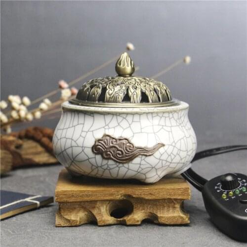 Timing Electric Diffuser Oil Burner Wax Warmer Candle Warmer Aroma Burner Heater Aromatherapy Porcelain Fragrance Powder Burner