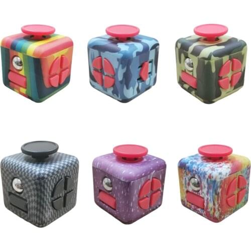 Fidget Toy Push Anti Stress Cubes Hand Game Adult Autism Relief Sensory Decompression Dice Toys for Boys Fingertip Cubes