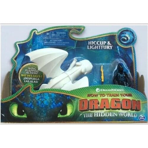 9"23cm How to Train Your Dragon Light Fury Toothless Action figure White Dragon Toys For Childrens Birthday Gifts