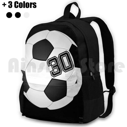 Football Soccer Player Jersey No 30 Back Number #30 Ball Sport Sticker Gift Outdoor Hiking Backpack Waterproof Camping Travel