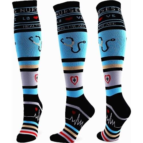 New Compression Socks Men Woman 20-30 Mmhg Edema Diabetes Pregnancy Varicose Veins Nursing Flight Travel Compression Stockings