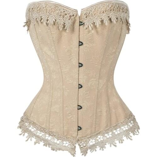 Steampunk Corset Women Sexy Corset Top Bustier Overbust Lace Up Back Lingerie Shapewear Waist Cincher Corsets 6XL Panty Dress