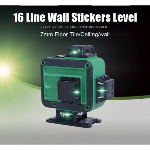 Laser Level 3d Self-Leveling 360 Laser Level 16 Lines Horizontal Green Laser Level Super Powerful Laser Level Green Beam