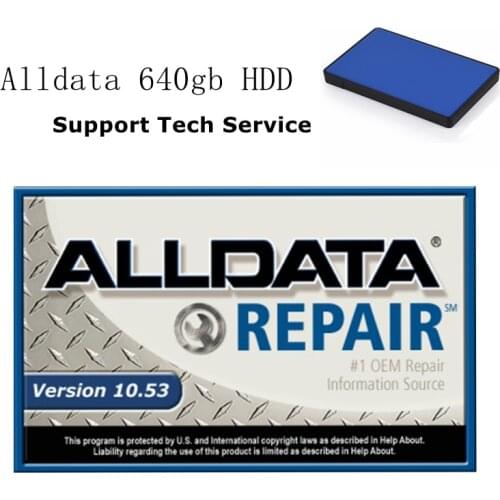 2020 Hot Alldata 10.53 all data auto repair software alldata Software in 640GB HDD usb3.0 for cars and trucks fit windows 7/8