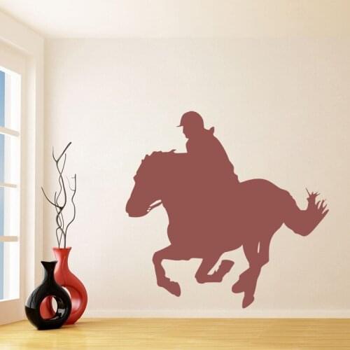 Stickers Design Knight and Horse Silhouette Vinyl Wall Decal Mural Art Wallpaper Living Room Home Decor Poster House Decoration