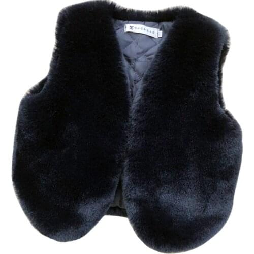 New Girl Faux Fur Waistcoat Warm Fur Vest Autumn Winter baby Girl Jacket Coat Sleeveless Outwear Faux Fur Vest