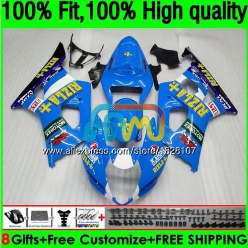 OEM For SUZUKI GSXR-1000 GSXR1000 03 04 RIZLA blue 41BS.39 1000CC GSX-R1000 GSX R1000 03 04 K3 GSXR 1000 CC 2003 2004 Fairing